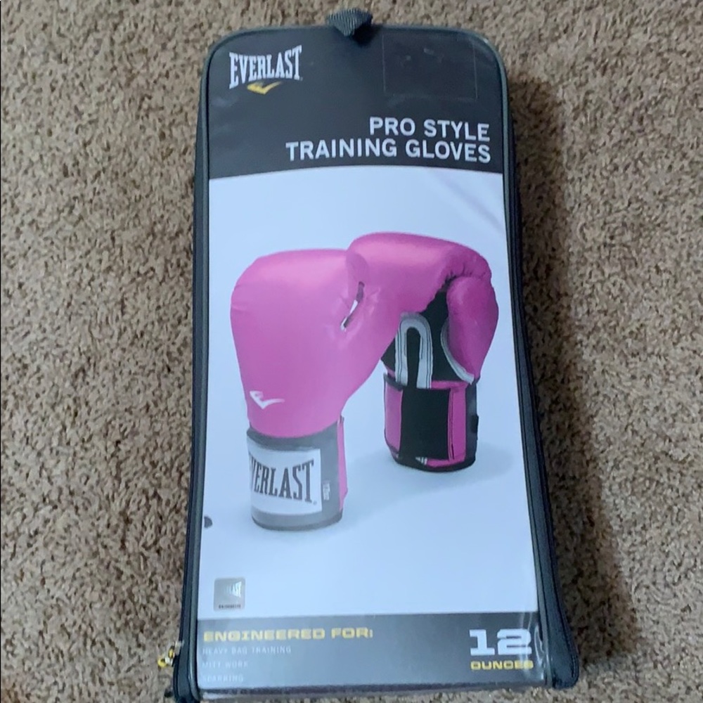 Pink never been used boxing gloves